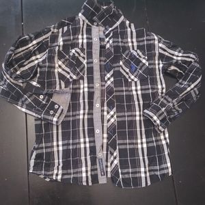 US. Polo Assn. black and white button down size 10